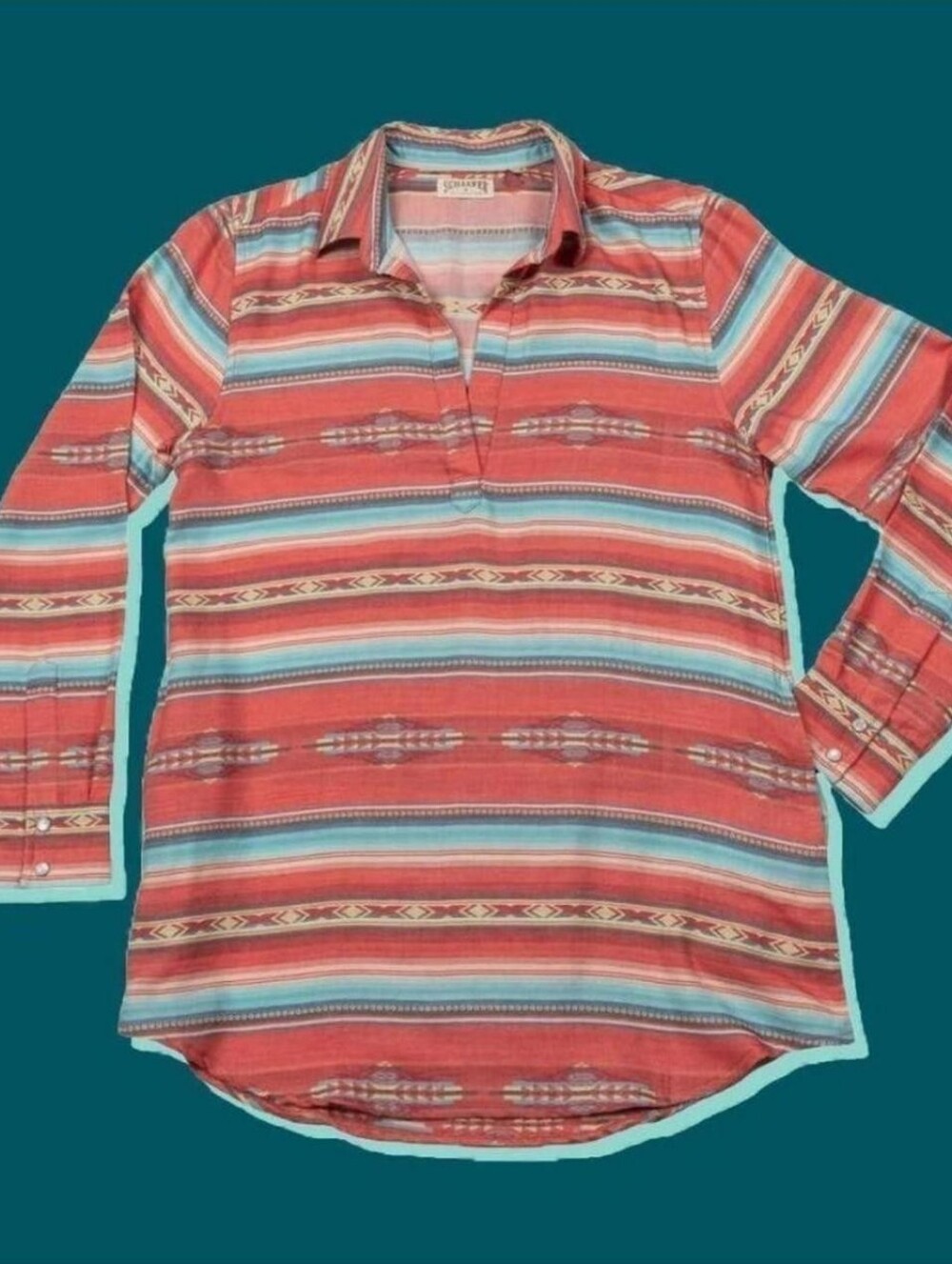 NWOT Schaefer Outfitters Southwestern Tunic - pink, blue - Size XS